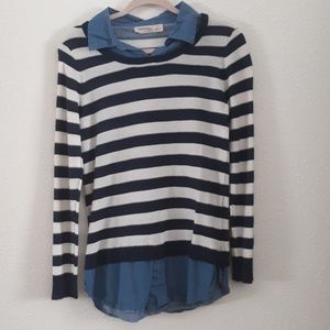 Blue + White Striped Sweater